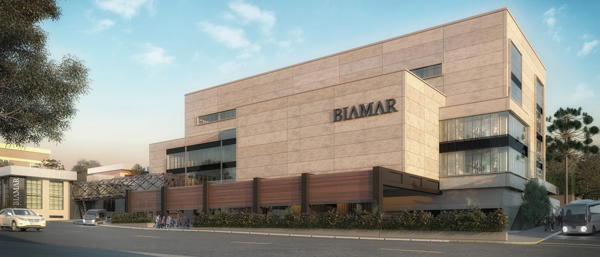 edificio em pré-moldado de concreto para a industria de malhas Biamar de Farroupilha