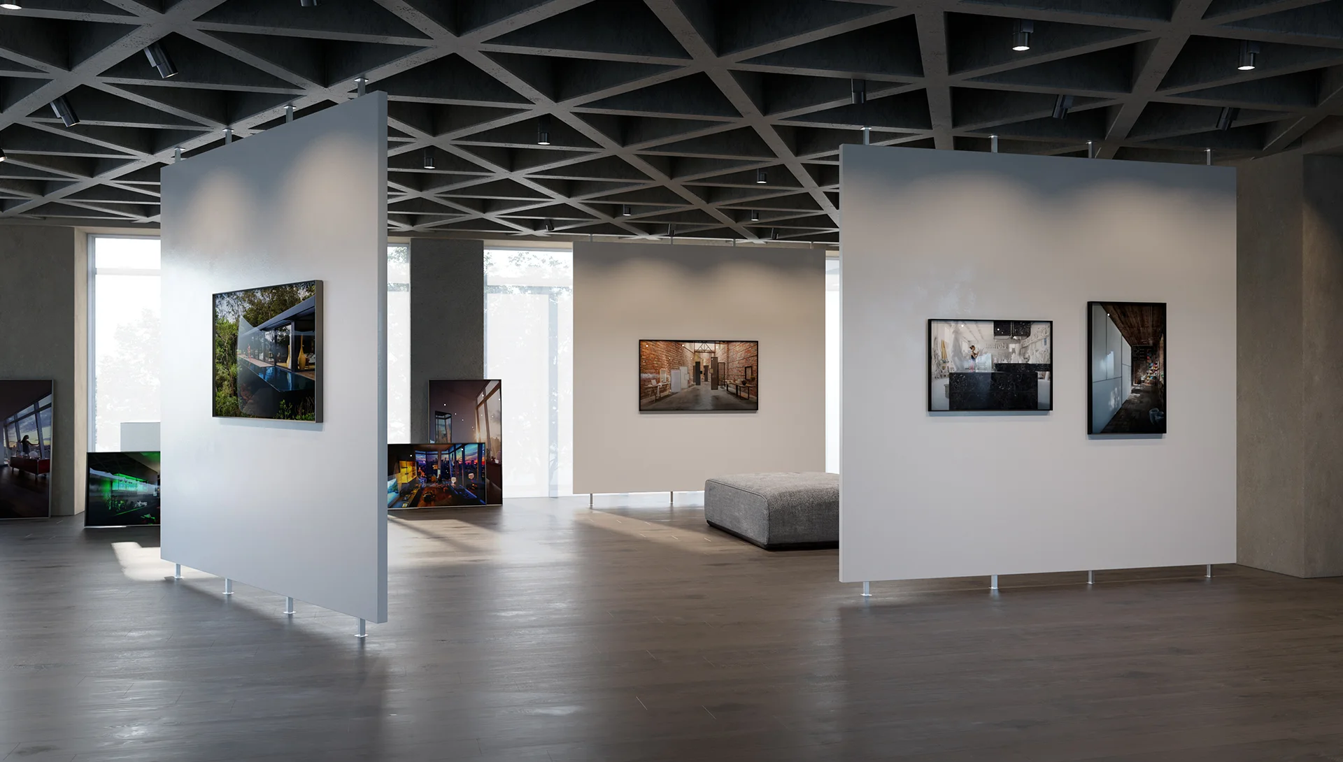 espaço de exposição de quadros