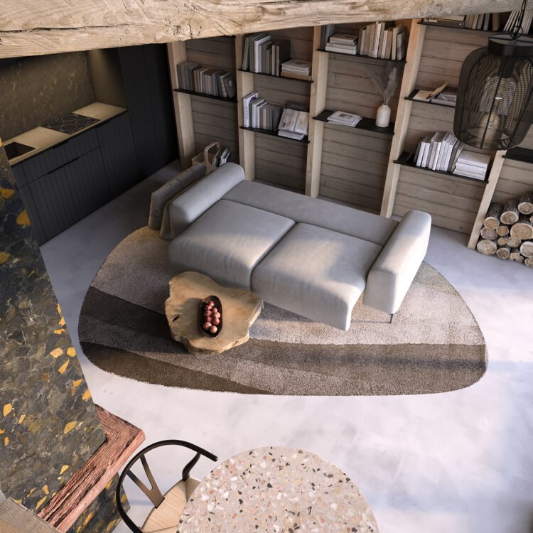 render_empreendimentos_cabana_vista_escada_sofa_reto